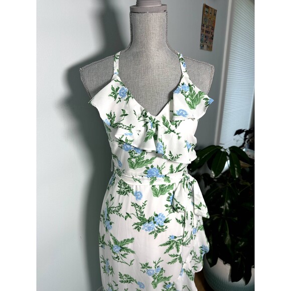 Disney Princess Juniors' White Floral Ruffle High Low Summer Dress XS - Picture 3 of 12